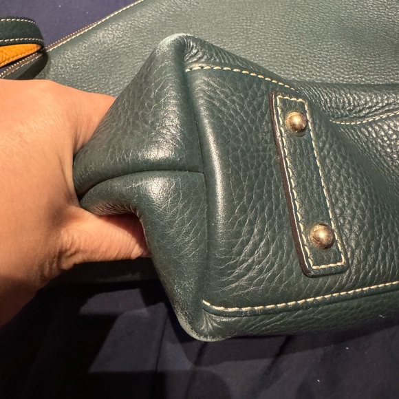 Dooney & Bourke Vintage Rare Pebble Grain Leather Large Hobo Hunter Sac West - Picture 12 of 15